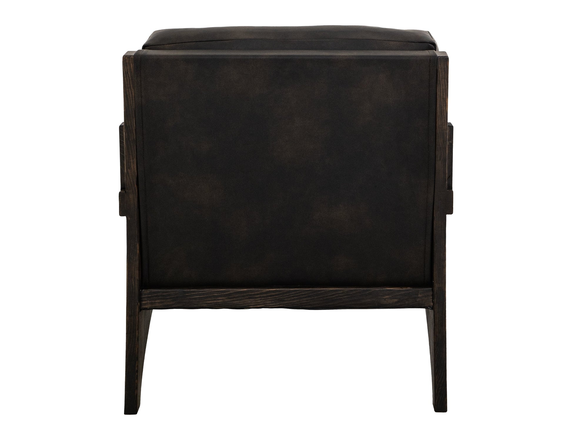 Wooden Frame, Upholstered Armchair - Licorice Black
