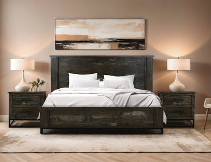 2 Drawer Nightstand - Oil Black