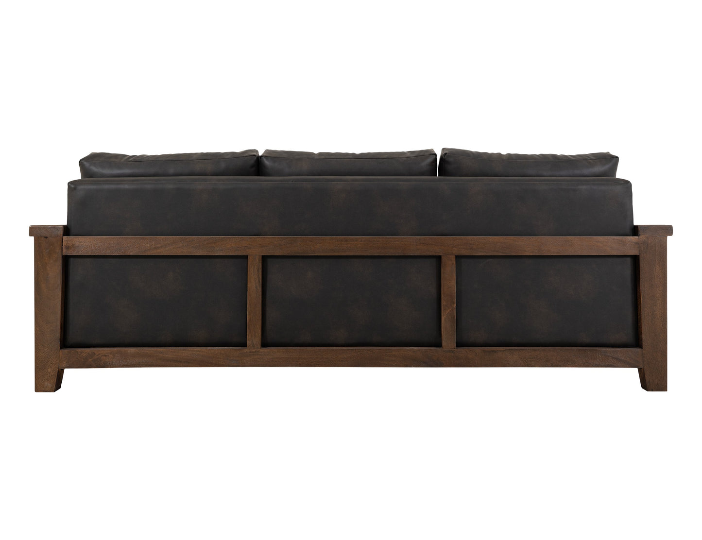 Wooden Frame, Upholstered Sofa - Licorice Black