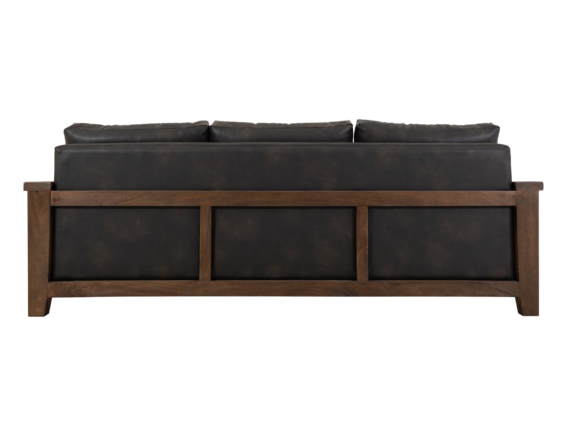 Wooden Frame, Upholstered Sofa - Licorice Black