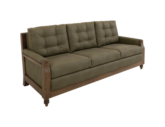 Wooden Frame & Base, Sofa - Sand Brown