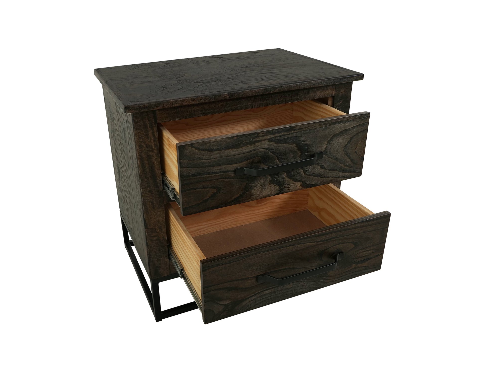 2 Drawer Nightstand - Oil Black