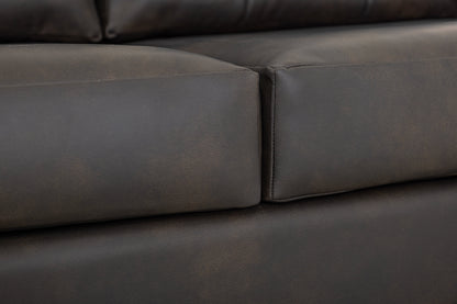 Wooden Frame, Upholstered Sofa - Licorice Black