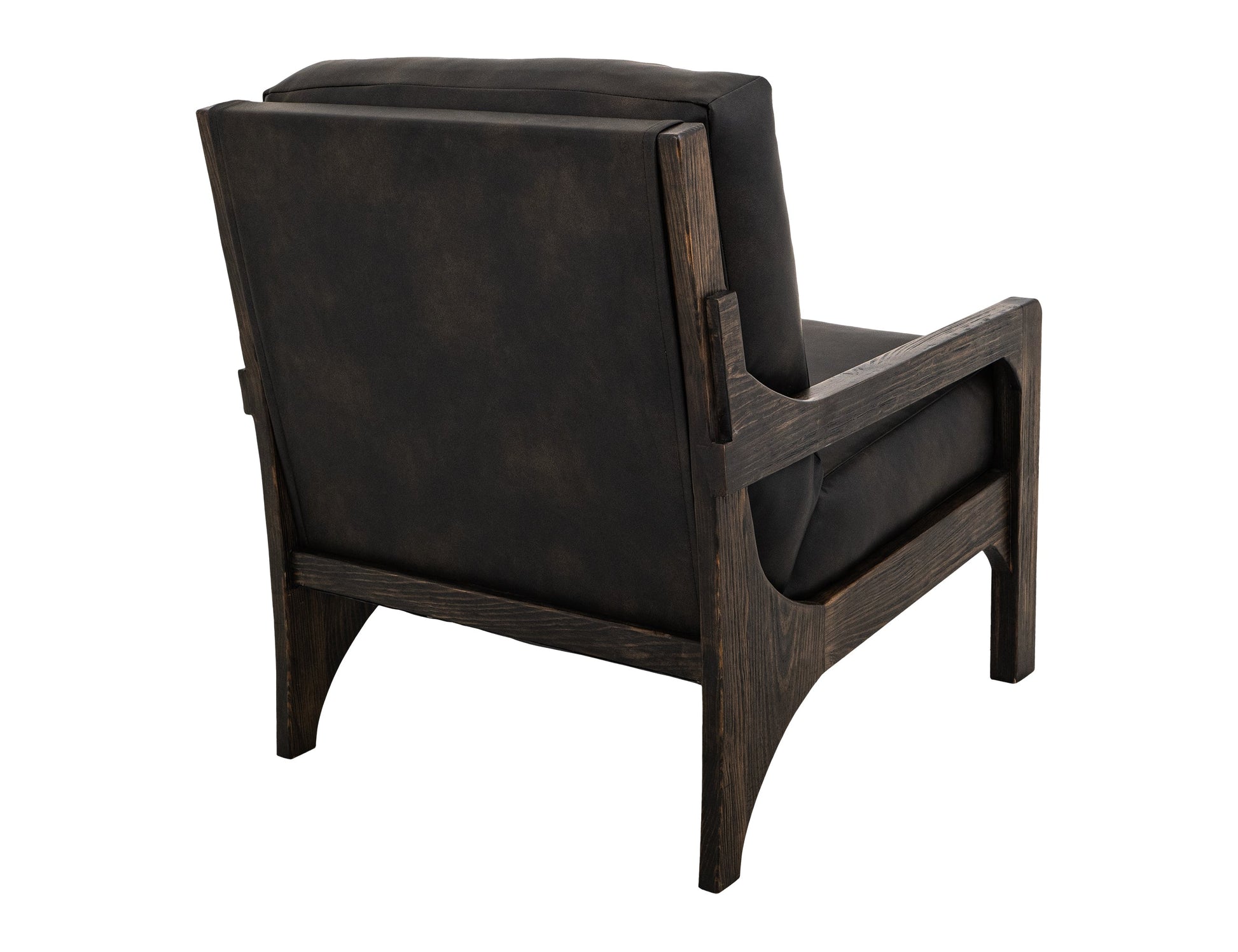 Wooden Frame, Upholstered Armchair - Licorice Black