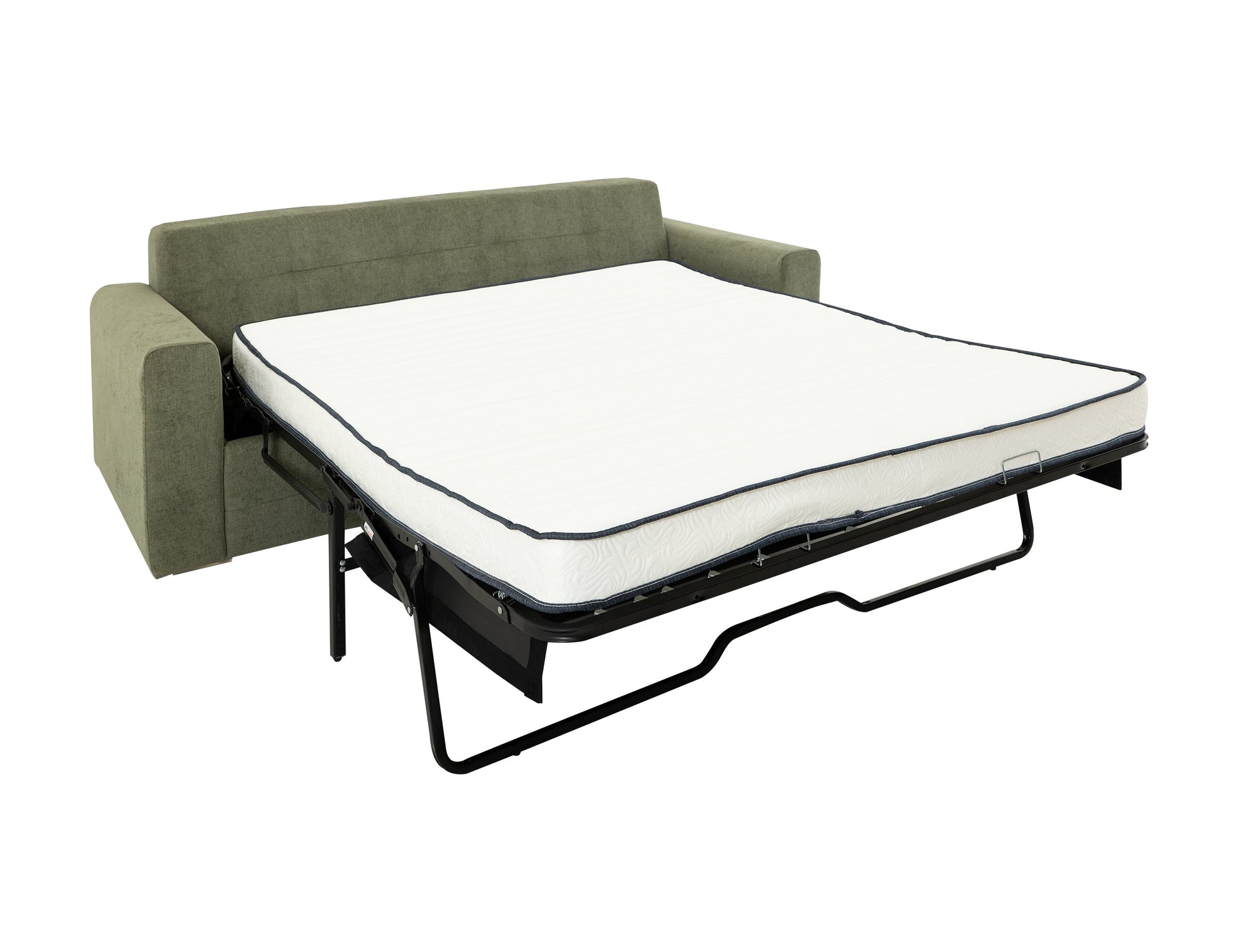 Pull-Out Sofa Bed Sleeper, Queen-Size mattress - Olive Green
