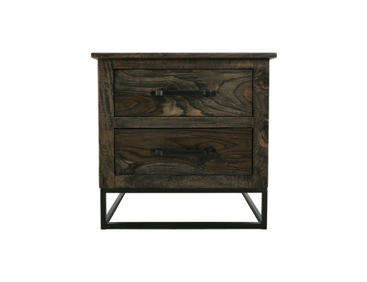 2 Drawer Nightstand - Oil Black