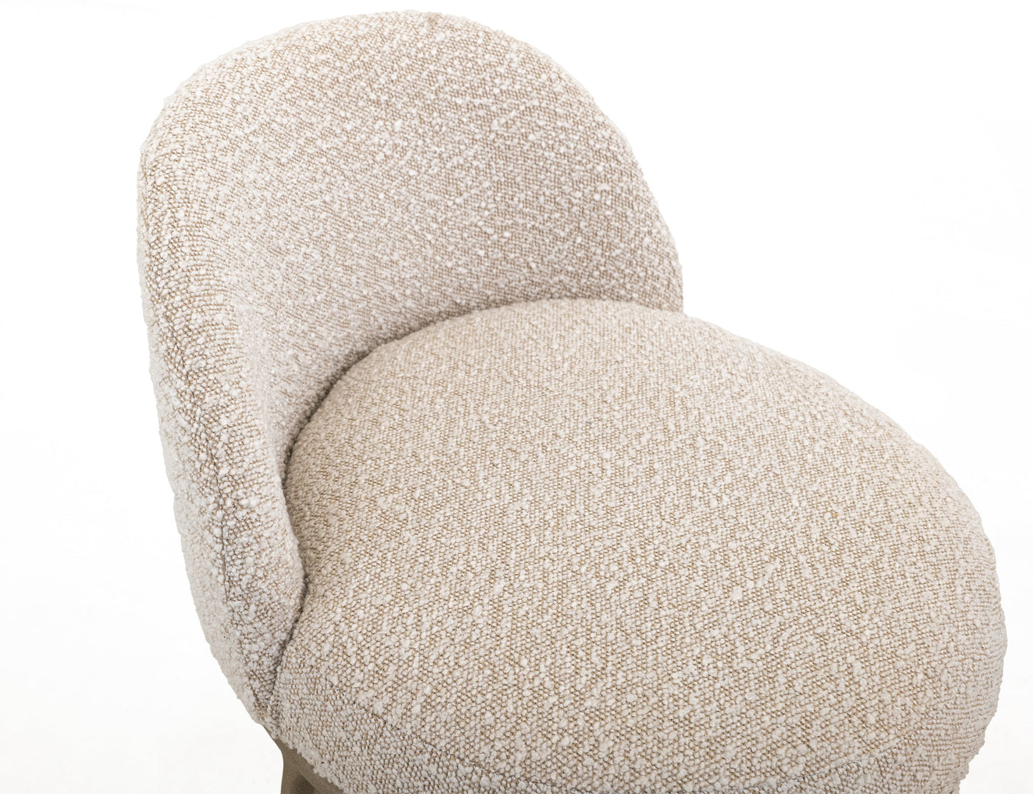 Upholstered Seat & Metal Frame Barstool, 30" - Light Cream