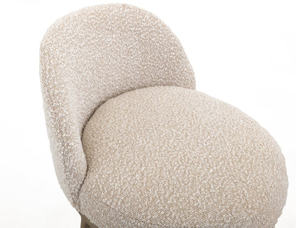Upholstered Seat & Metal Frame Barstool, 30" - Light Cream