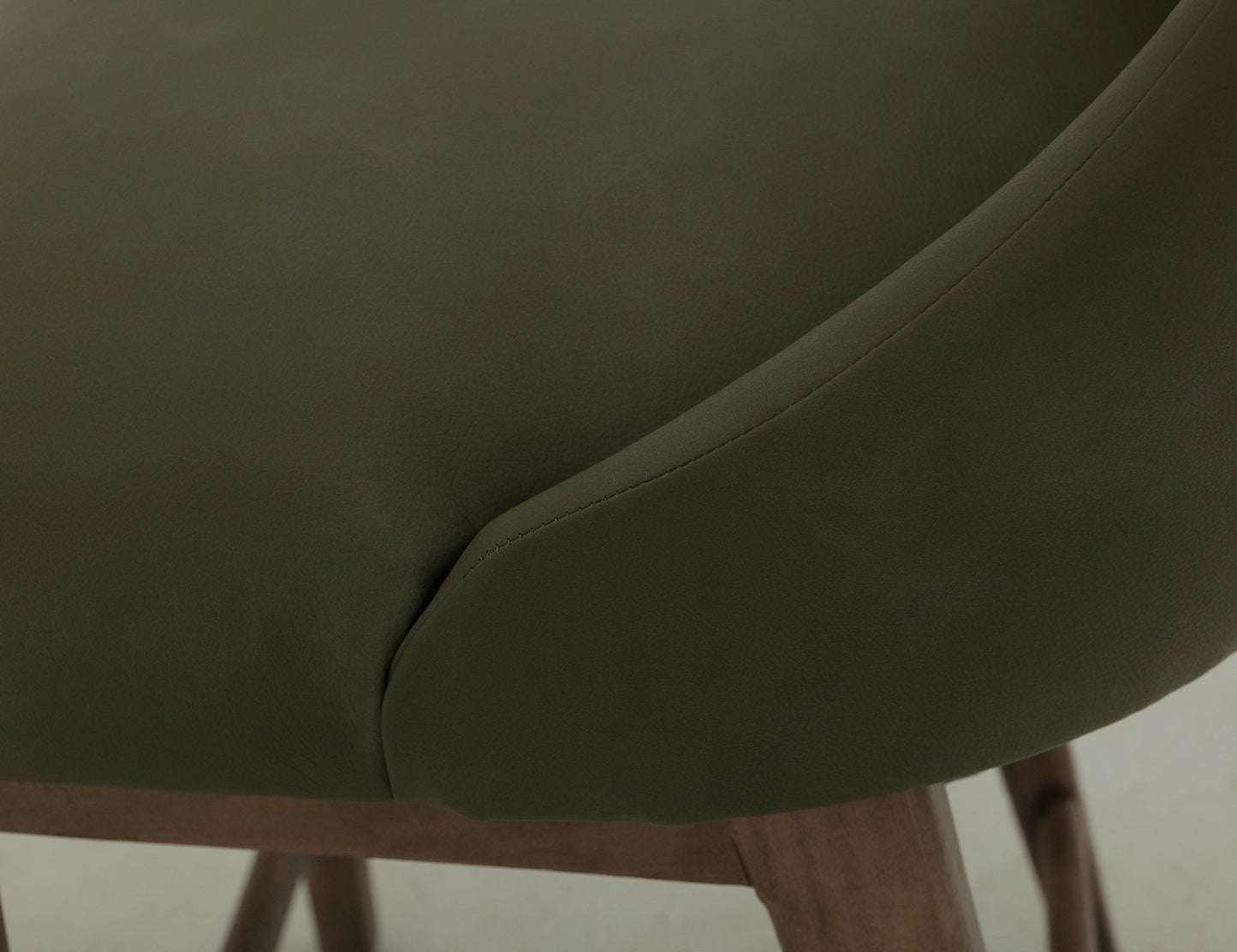 Wooden Frame and Upholstered Seat, Barstool 24" - Moss Green