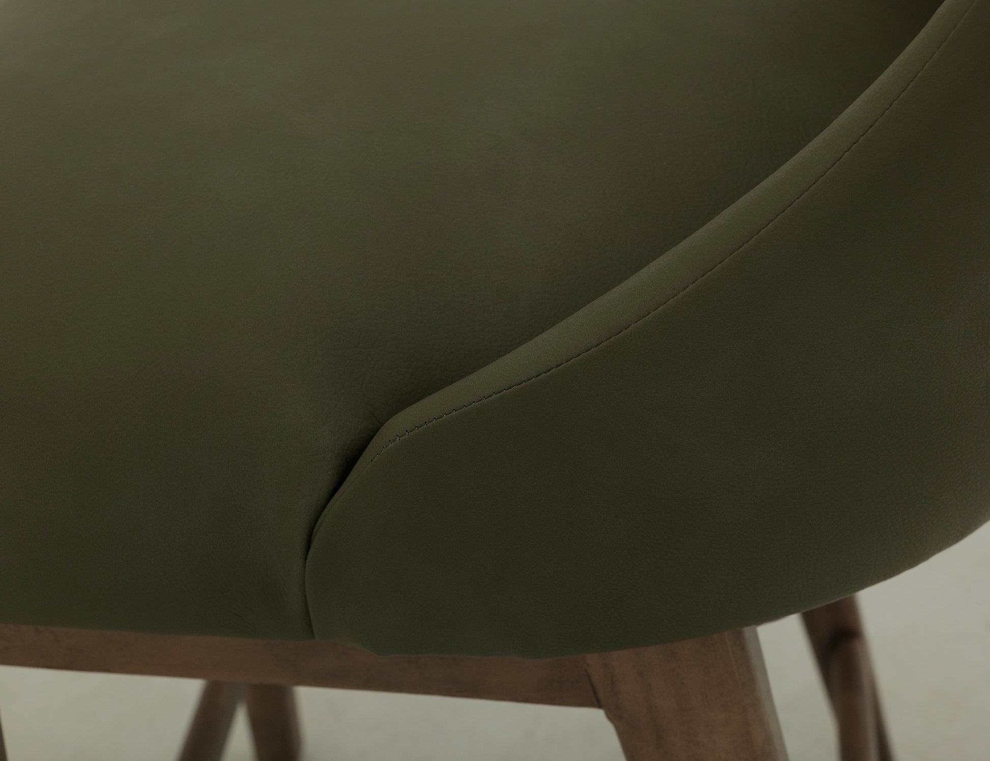 Wooden Frame and Upholstered Seat, Barstool 24" - Moss Green