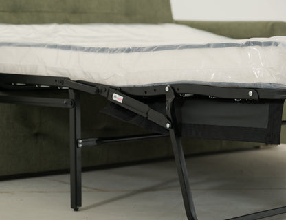 Pull-Out Sofa Bed Sleeper, Queen-Size mattress - Olive Green