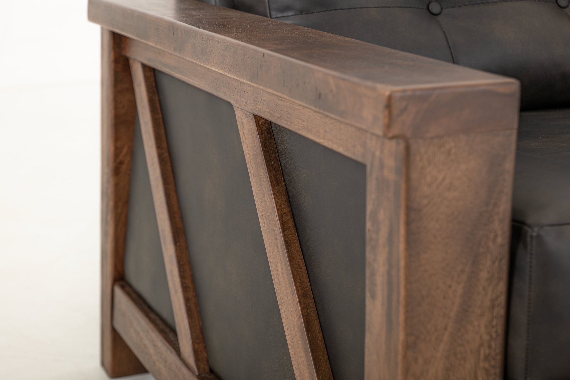 Wooden Frame, Upholstered Sofa - Licorice Black