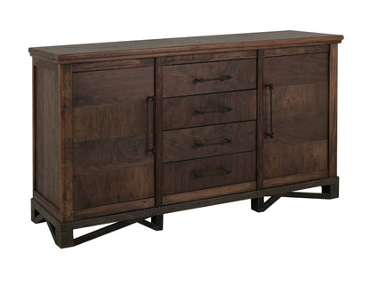 4 Drawer & 2 Door, Console - Peanut Brown