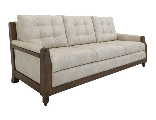 Wooden Frame, Upholstered Sofa - Opal Beige