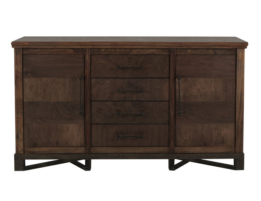 4 Drawer & 2 Door, Console - Peanut Brown
