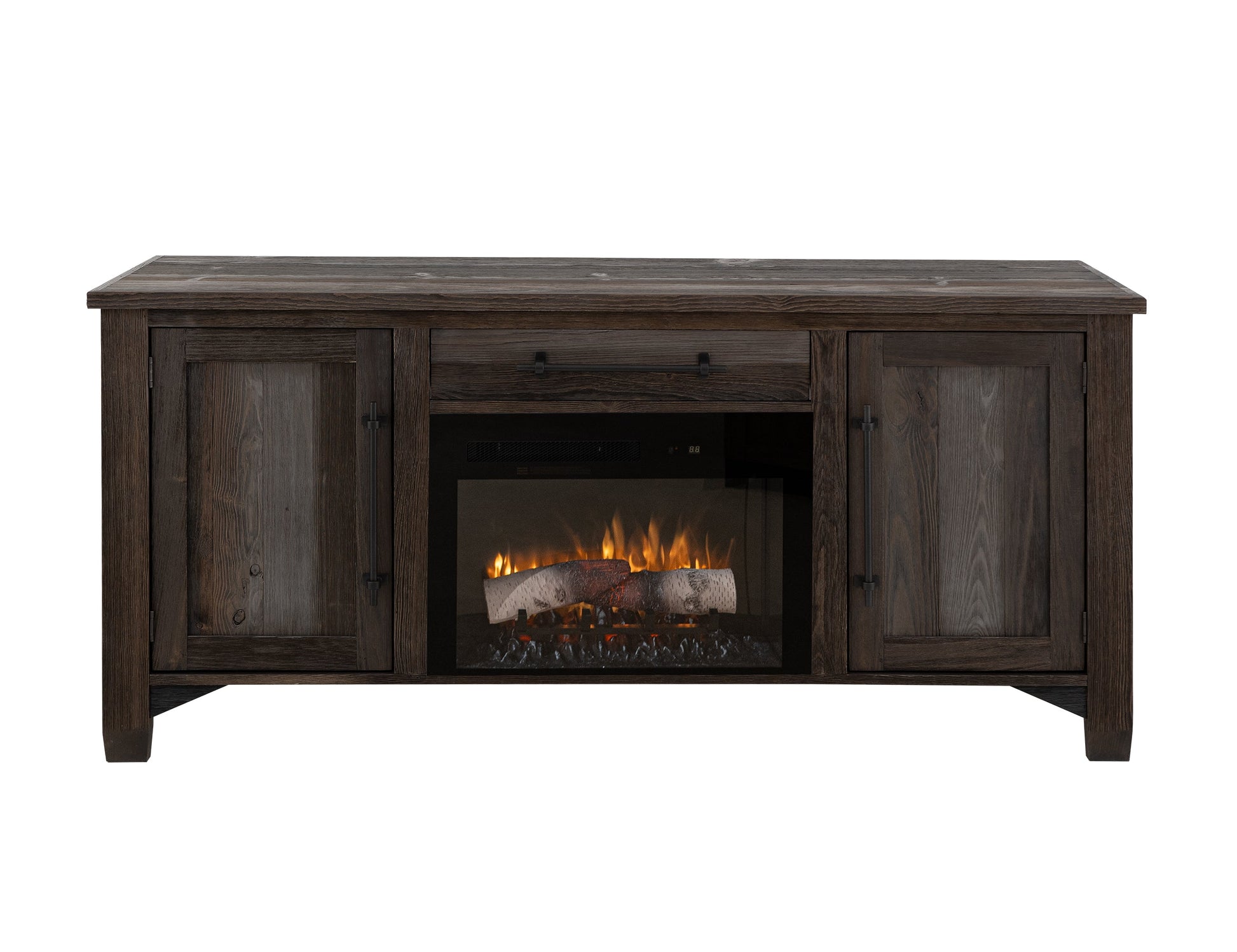 1 Drawer, 2 Door, TV Stand for electric fireplace - Multicolor