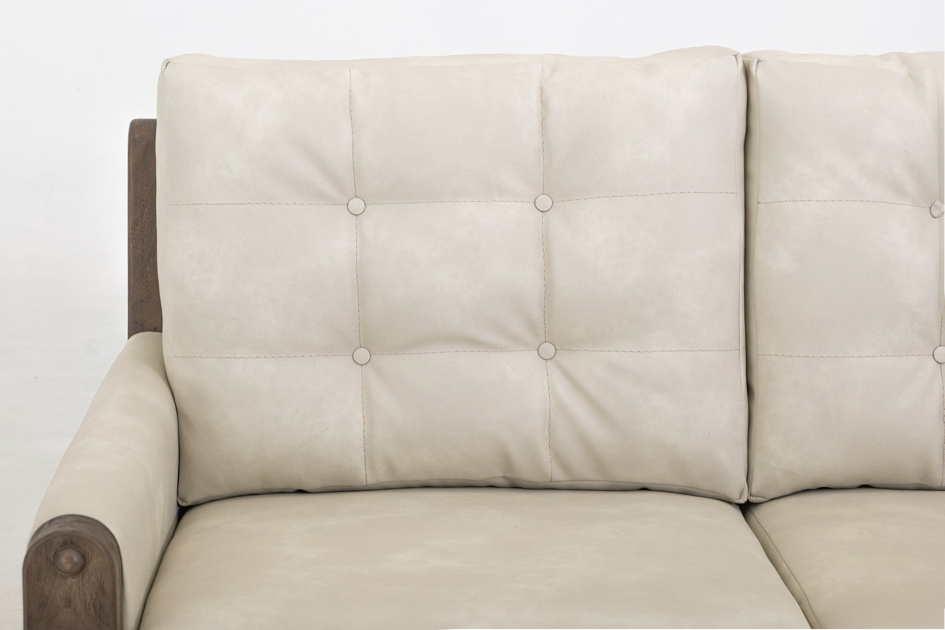 Wooden Frame, Upholstered Sofa - Opal Beige