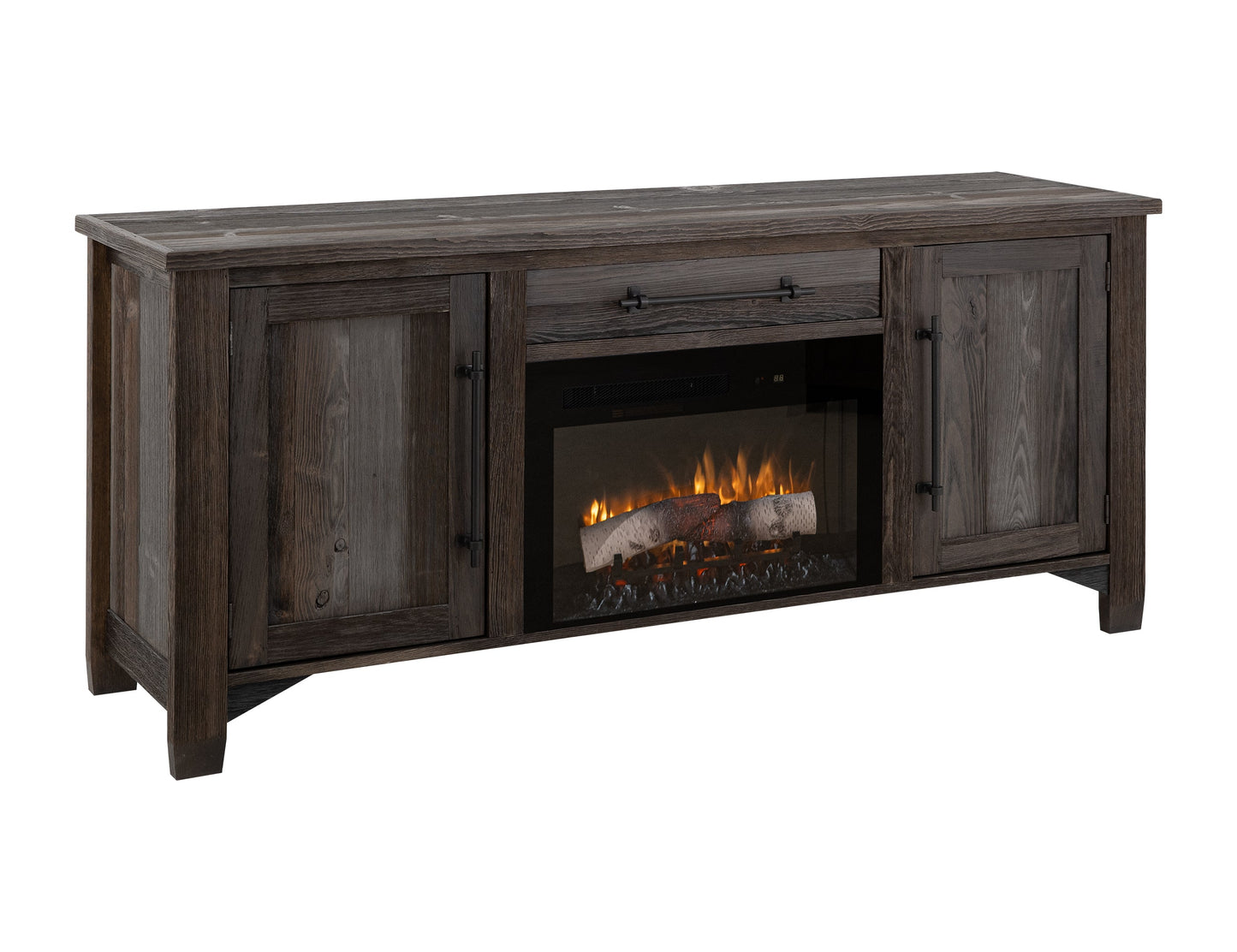 1 Drawer, 2 Door, TV Stand for electric fireplace - Multicolor