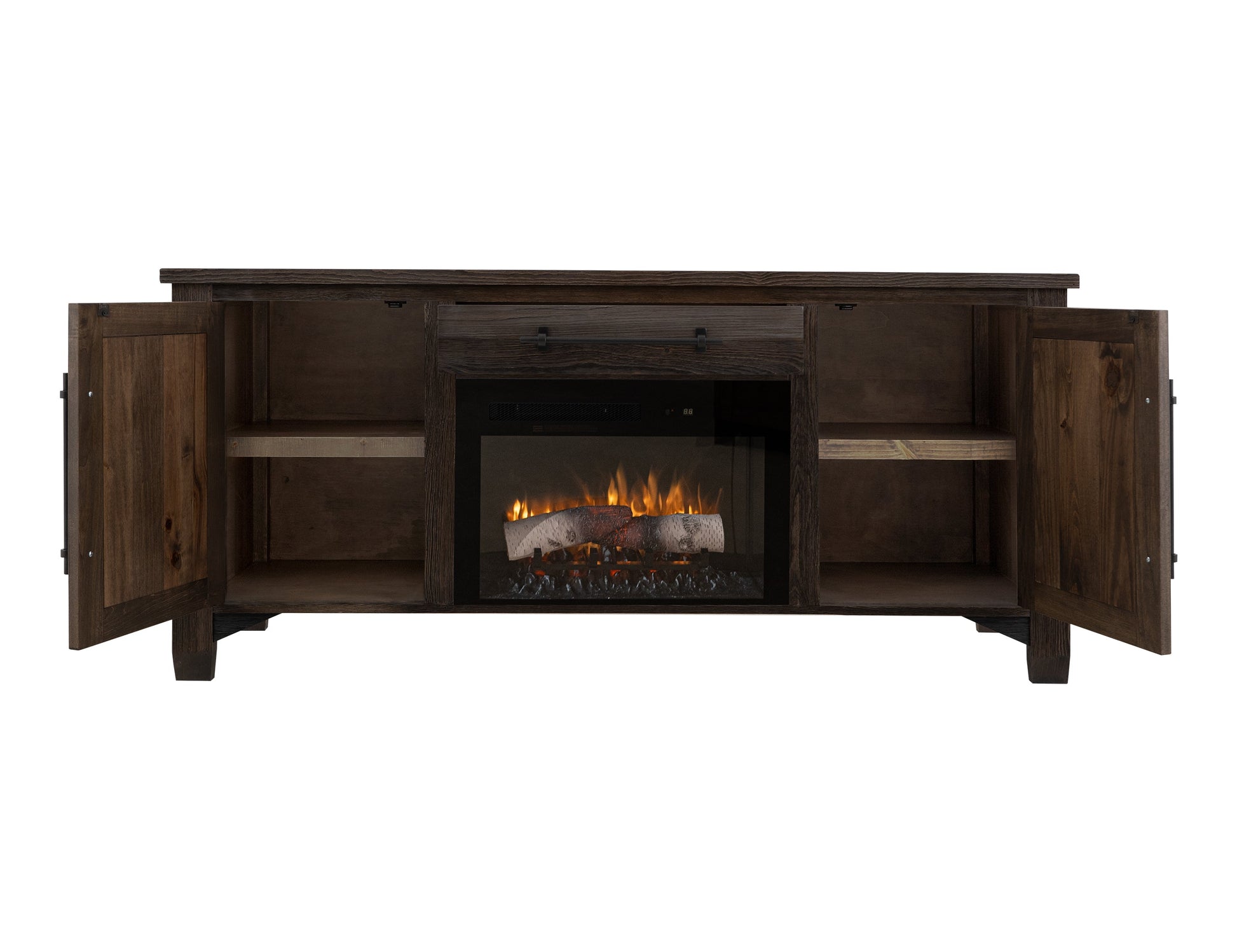 1 Drawer, 2 Door, TV Stand for electric fireplace - Multicolor