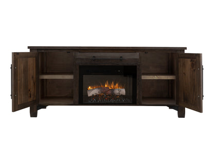 1 Drawer, 2 Door, TV Stand for electric fireplace - Multicolor