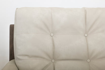 Wooden Frame, Upholstered Armchair - Opal Beige