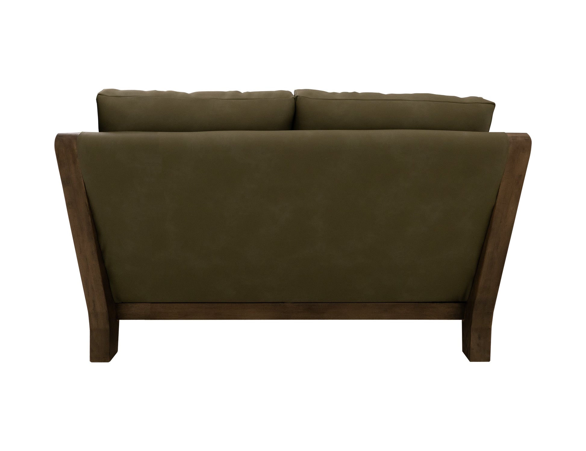 Wooden Frame, Upholstered Loveseat - Sand Brown