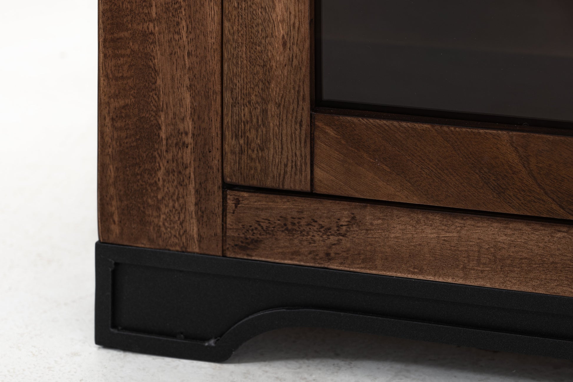 3 Drawer 4 Glass Doors 70" Console - Cinnamon Brown