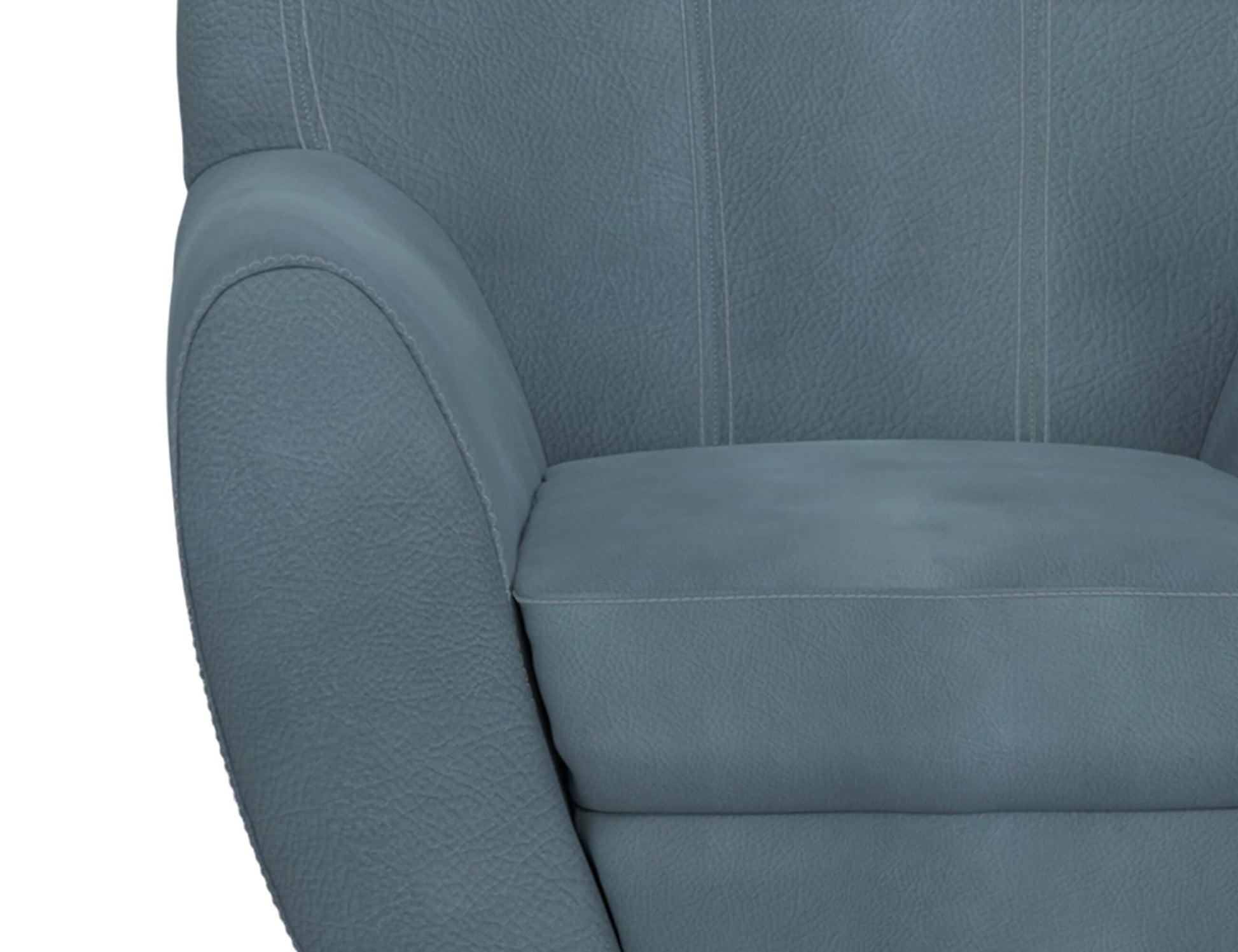 Wooden Frame & Metal Base, 360 Degree Swivel - Slate Blue