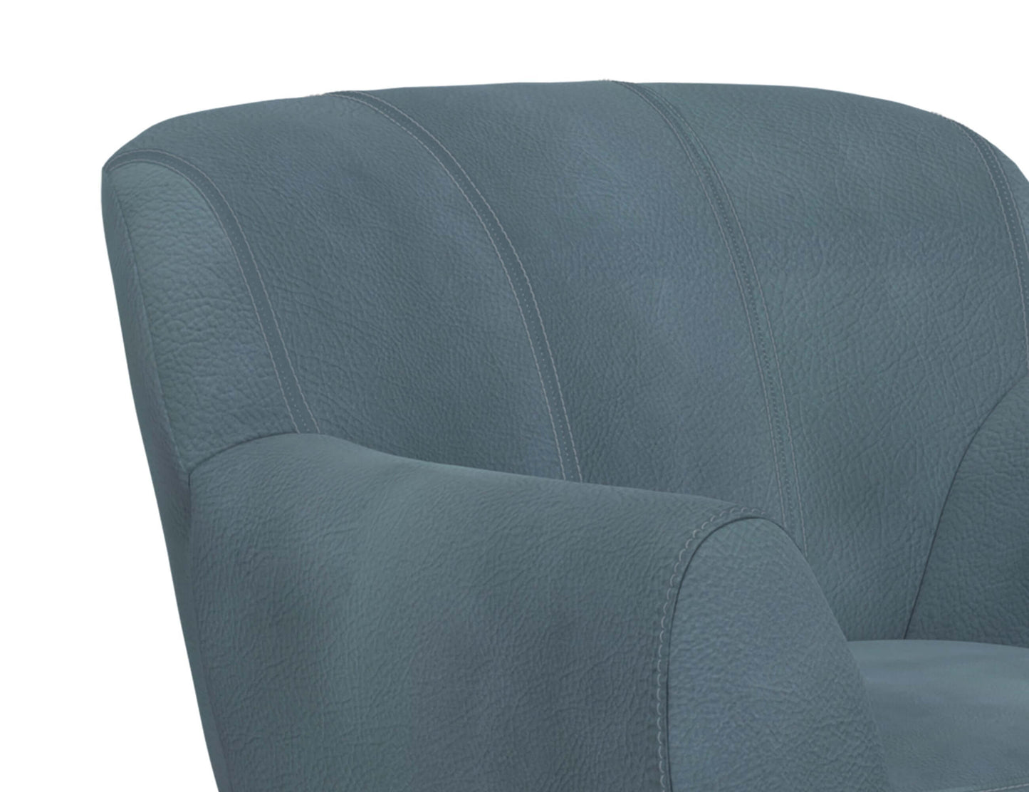 Wooden Frame & Metal Base, 360 Degree Swivel - Slate Blue