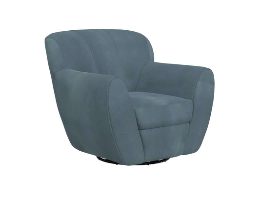 Wooden Frame & Metal Base, 360 Degree Swivel - Slate Blue