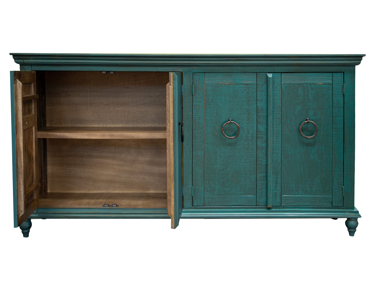 4 Doors Console - Teal Green