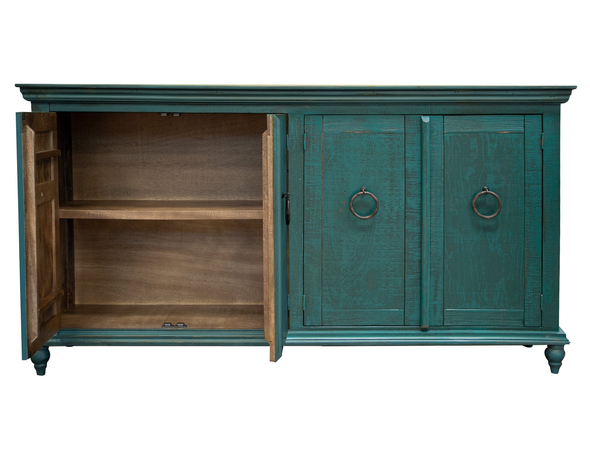 4 Doors Console - Teal Green