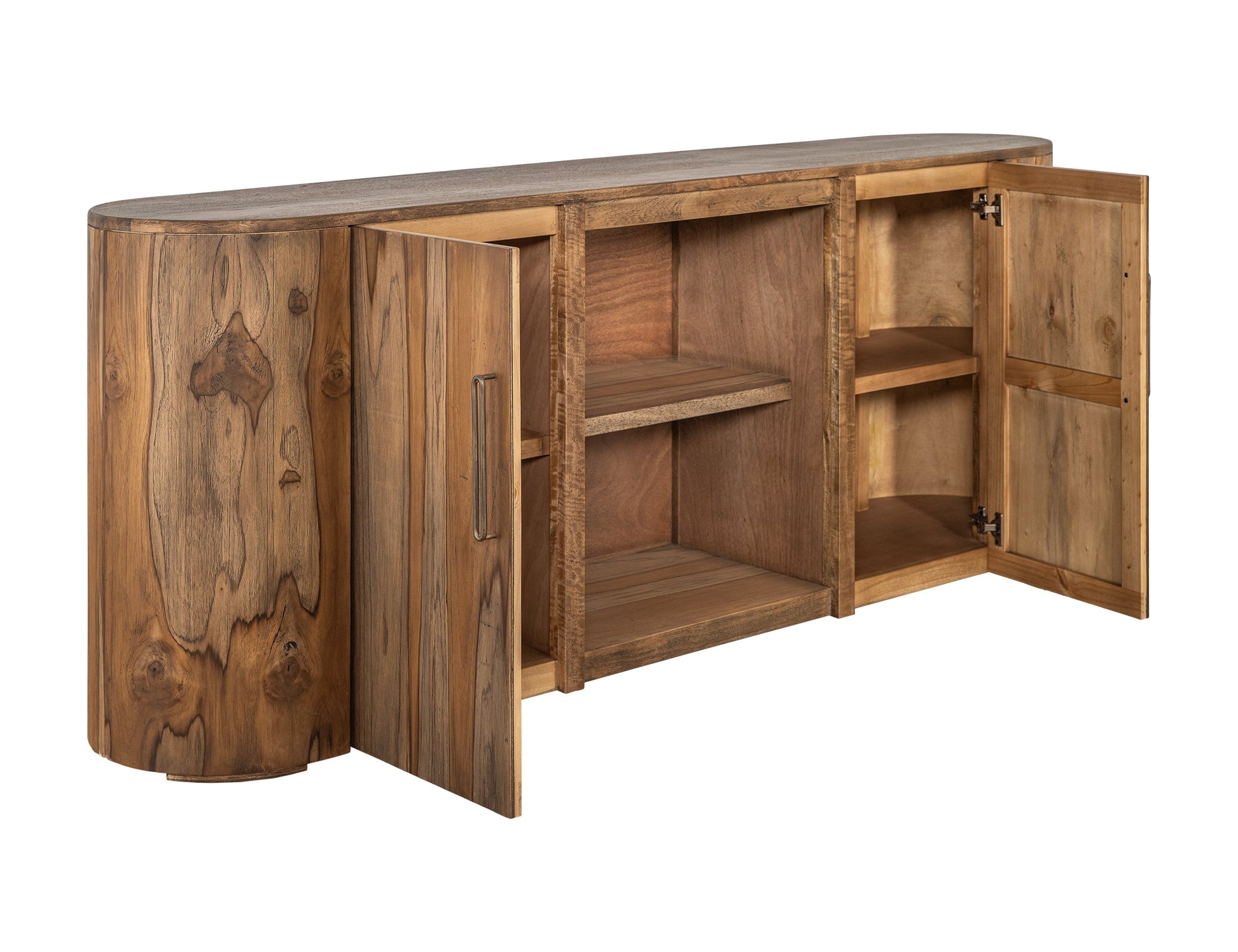 2 Door, TV Stand 80 - Almond And Barrel Brown