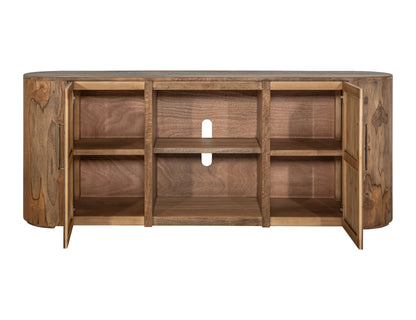 2 Door, TV Stand 80 - Almond And Barrel Brown