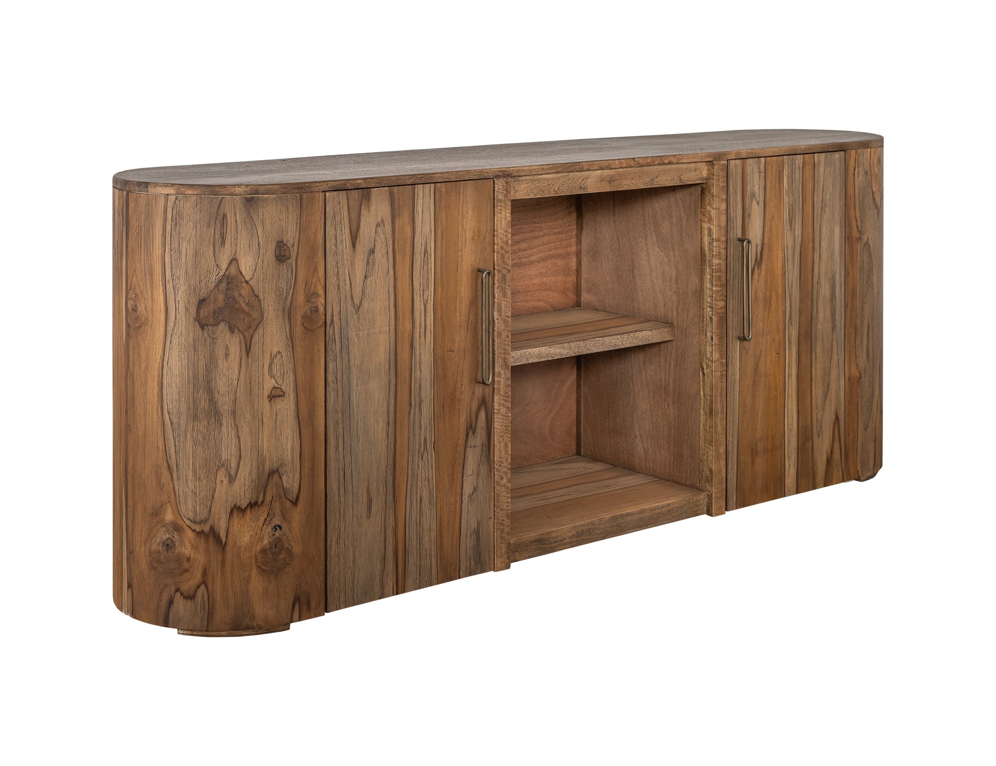2 Door, TV Stand 80 - Almond And Barrel Brown