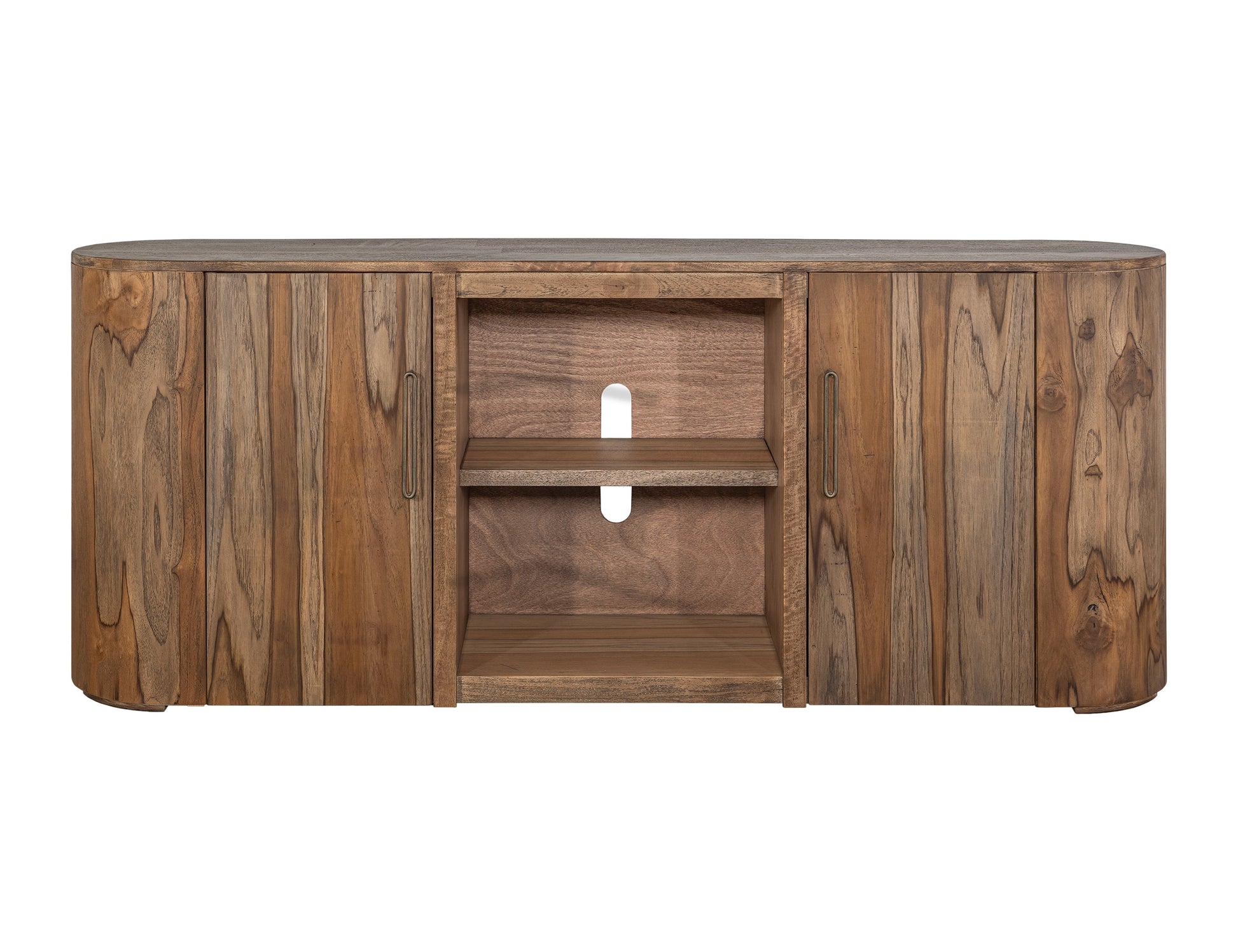 2 Door, TV Stand 80 - Almond And Barrel Brown