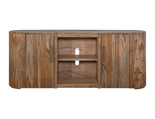 2 Door, TV Stand 80 - Almond And Barrel Brown