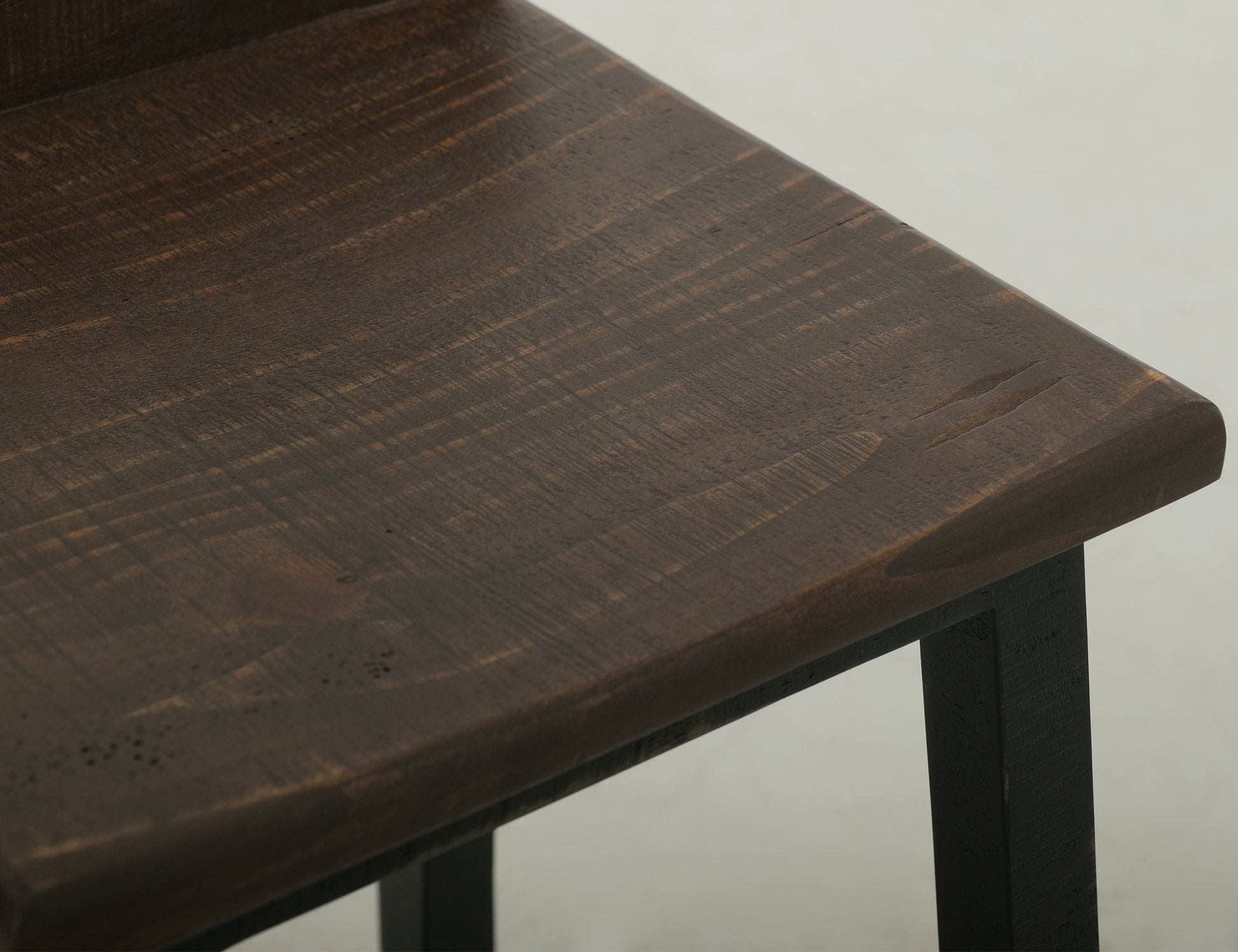 30" Wooden Stool - Black & Medium Brown