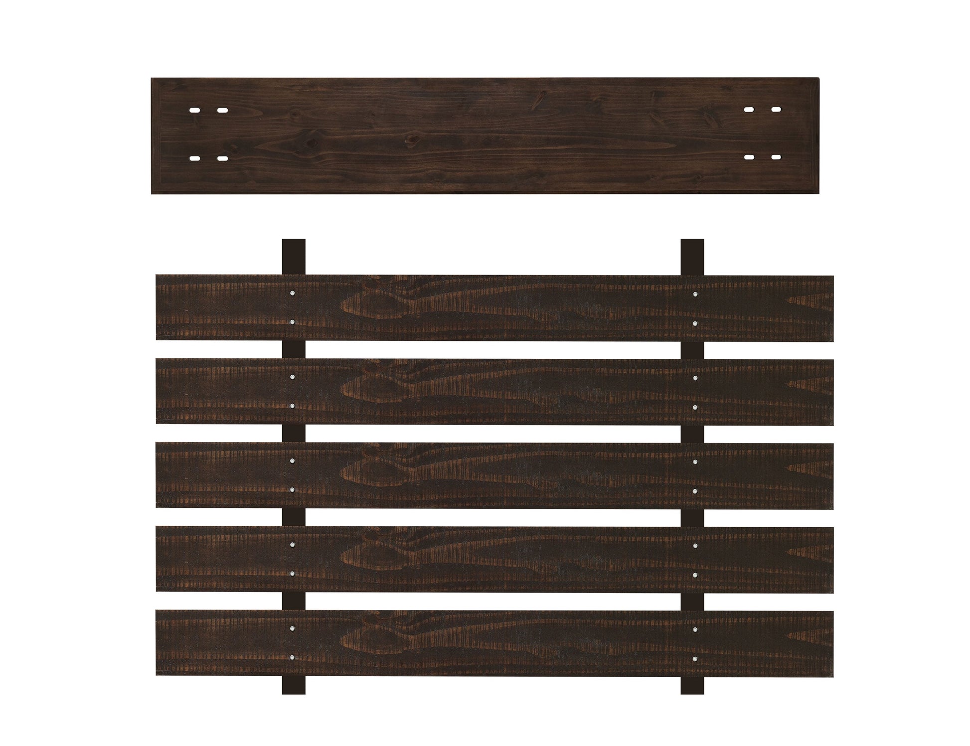 Bridge & Back Slats - Black & Medium Brown