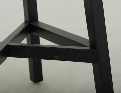 30" Wooden Stool - Black & Medium Brown