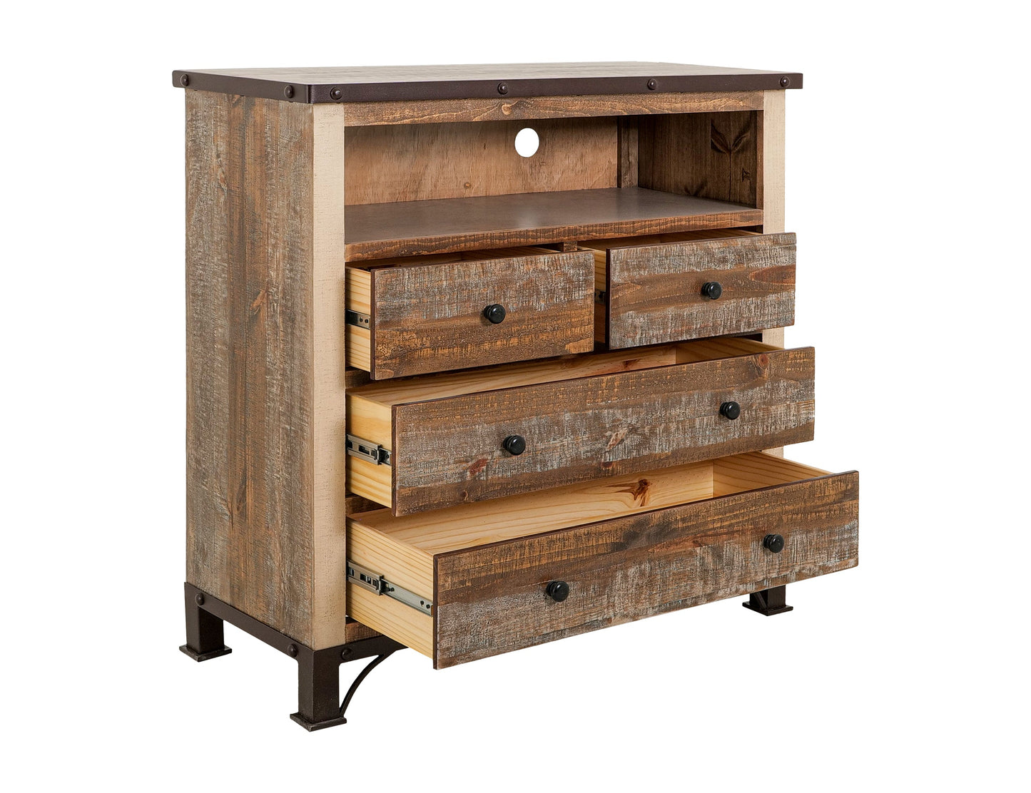 4 Drawer Media Chest - Multicolor