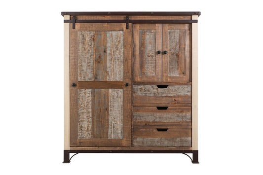 3 Drawer 1 Sliding Door 2 Door Gentleman's Chest - Multicolor