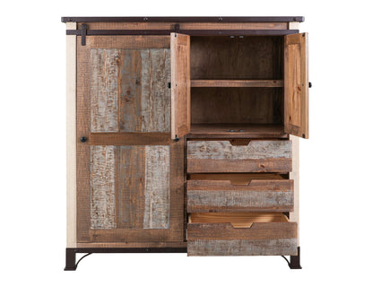 3 Drawer 1 Sliding Door 2 Door Gentleman's Chest - Multicolor