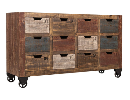 12 Numbered Drawer Console - Multicolor