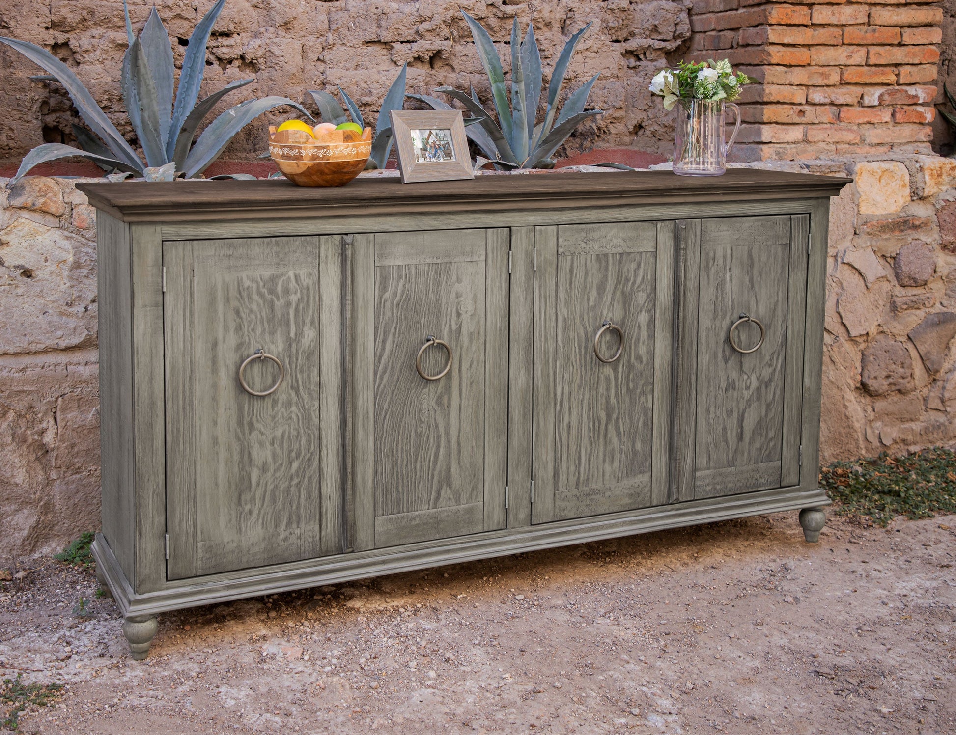 4 Doors Console - Olive