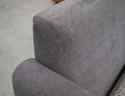 Wooden Frame & Base, Sofa - Iron Gray