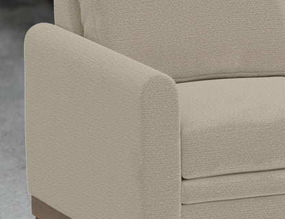 Wooden Frame & Base, Sofa - Almond Gray