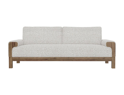 Wooden Frame & Base, Sofa - Light Cream