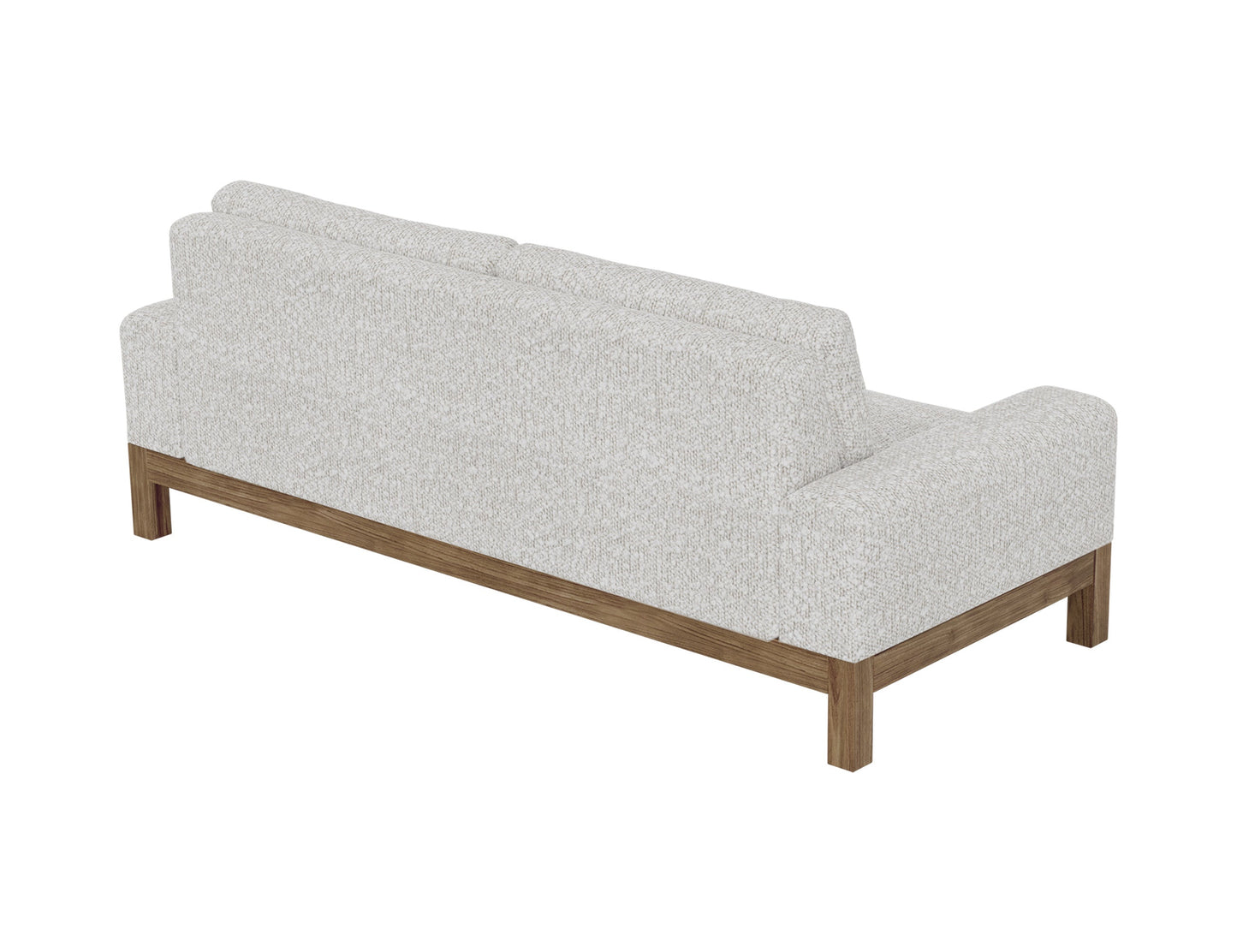 Wooden Frame & Base, Sofa - Light Cream