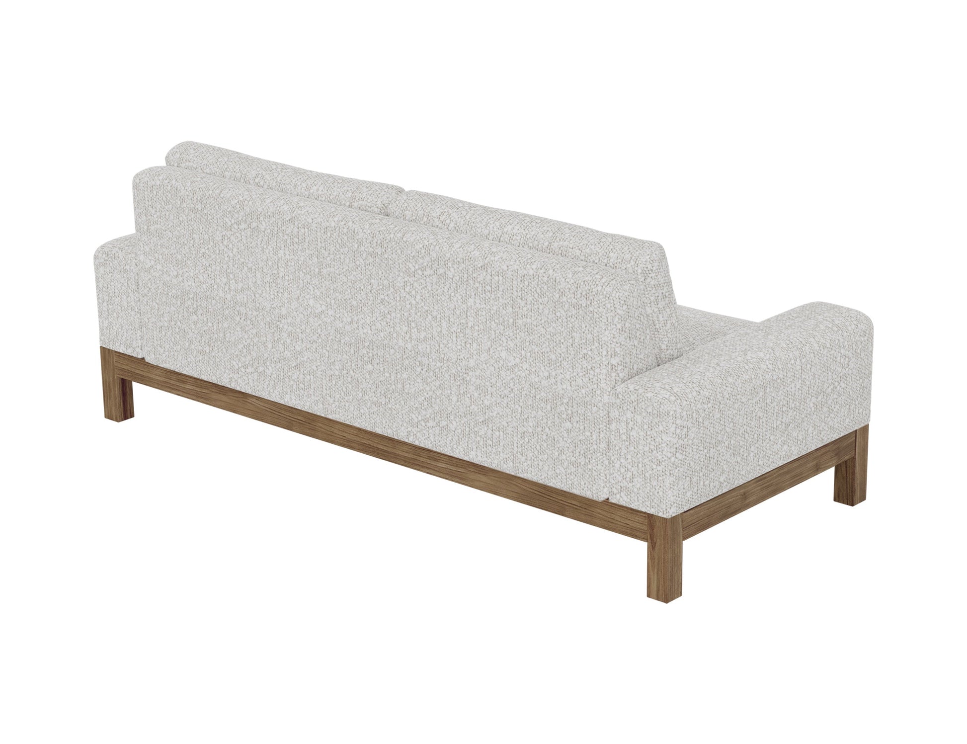 Wooden Frame & Base, Sofa - Light Cream